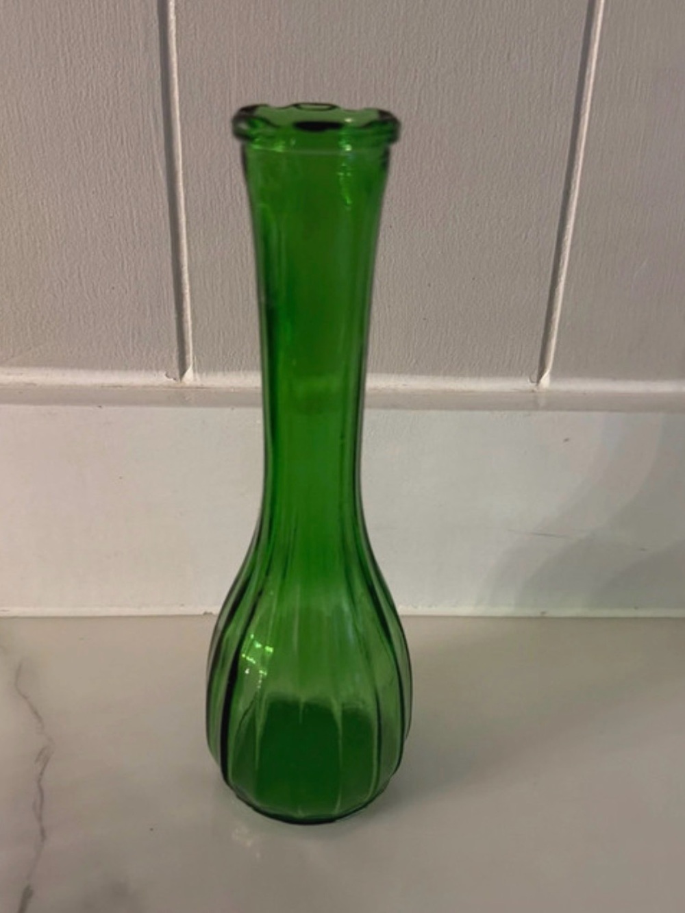 Green Decorative Glass Bud Vase - Home Accents